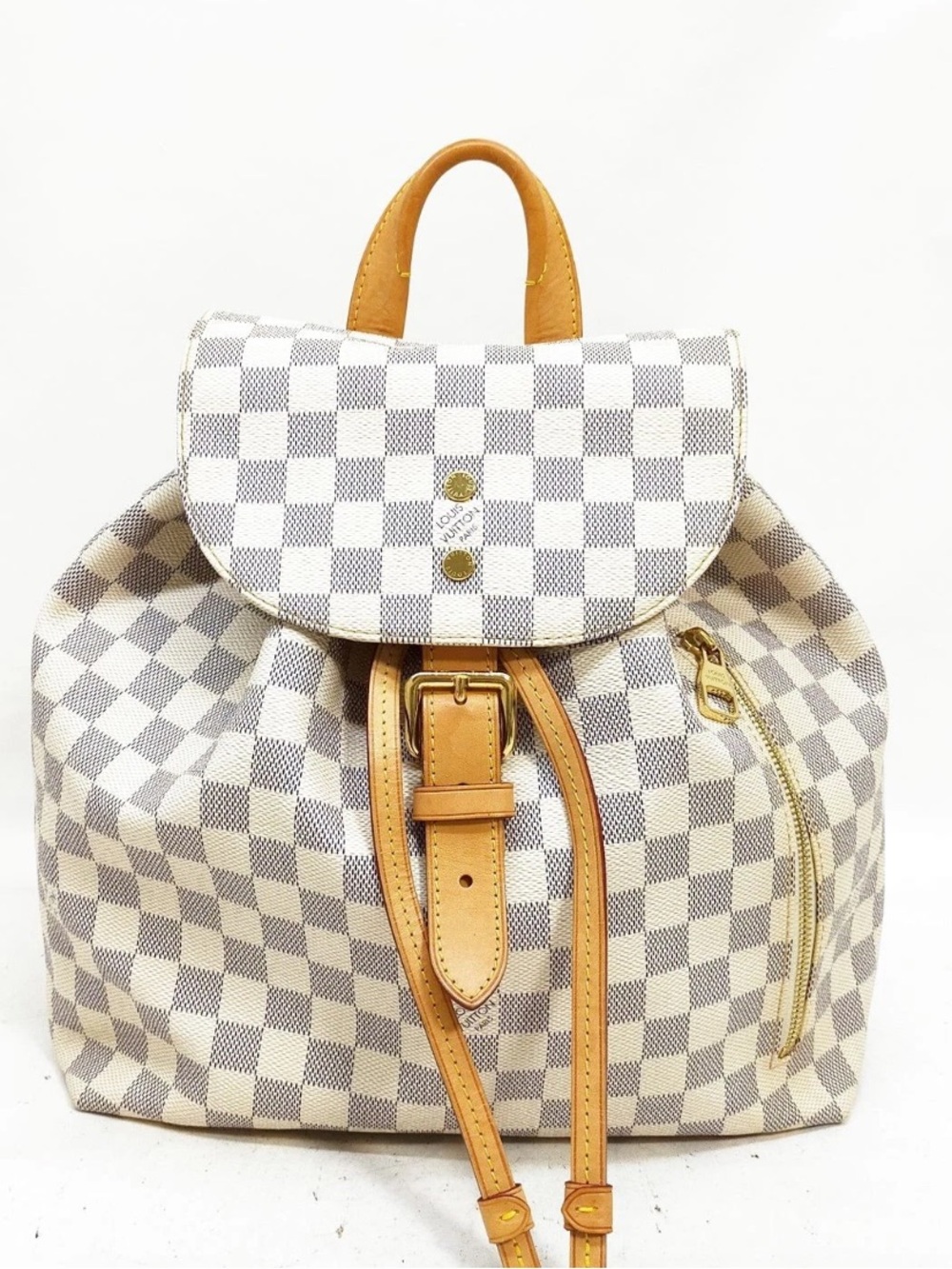 Louis Vuitton Backpack Damier Azur White Drawstring Backpack